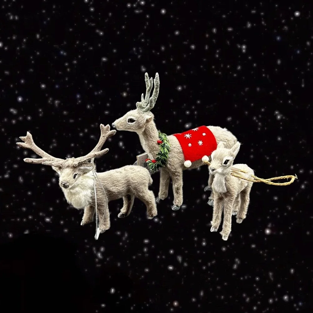 Target Reindeer Christmas Deer Ornaments from Target Wondershop 3 Set 3